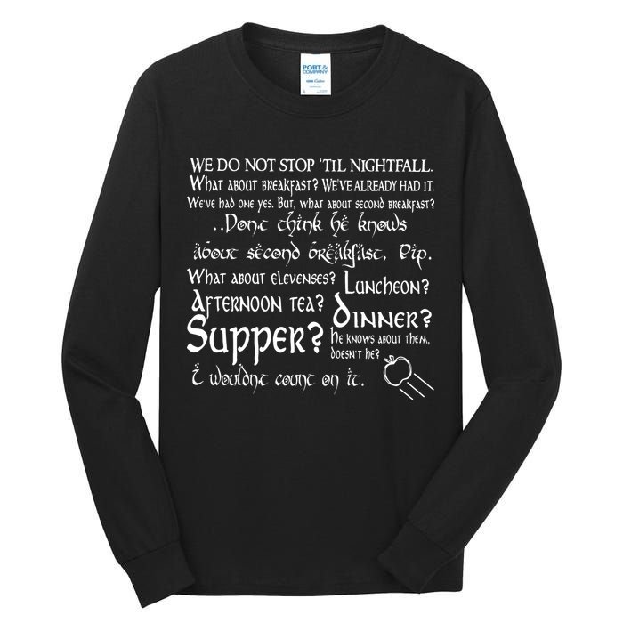 Second Breakfast Design On A Tall Long Sleeve T-Shirt
