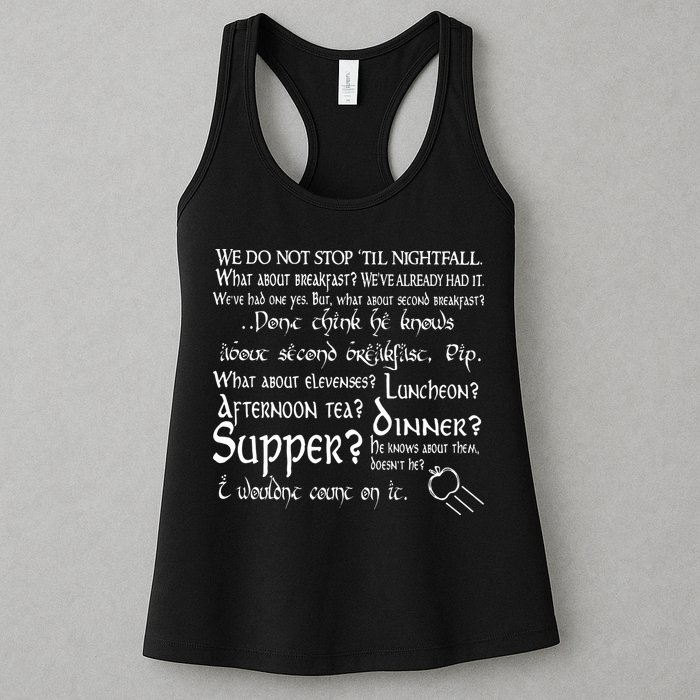 Second Breakfast Design On A Womens Tank Top