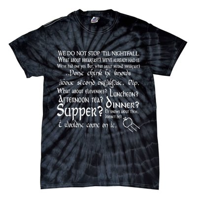 Second Breakfast Design On A Tie-Dye T-Shirt