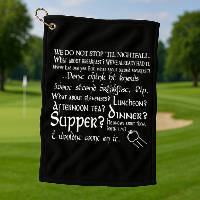 Second Breakfast Design On A Golf Towel
