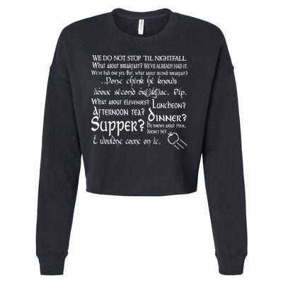 Second Breakfast Design On A Cropped Pullover Crew