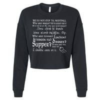 Second Breakfast Design On A Cropped Pullover Crew