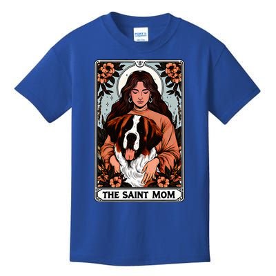 Saint Bernard Dog Mom Tarot Card Kids T-Shirt