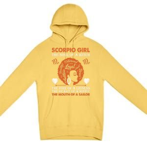 Scorpio Birth Day Gift October November Meaningful Gift Premium Pullover Hoodie