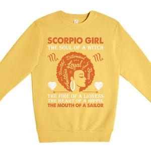 Scorpio Birth Day Gift October November Meaningful Gift Premium Crewneck Sweatshirt