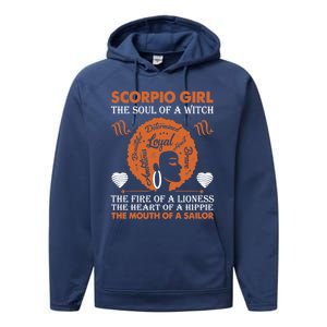 Scorpio Birth Day Gift October November Meaningful Gift Performance Fleece Hoodie