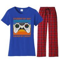 Student By Day Gamer By Night Meme For Gamers Women's Flannel Pajama Set