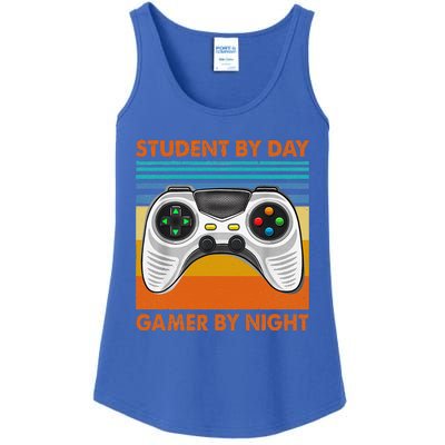 Student By Day Gamer By Night Meme For Gamers Ladies Essential Tank