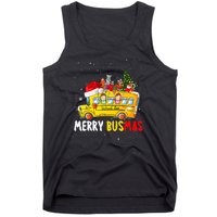 School Bus Driver Christmas Pajamas Merry Busmas Xmas Ugly Tank Top