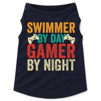 Swimmer By Day Gamer By Night Swimming Funny Doggie Tank