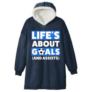 Soccer Boys Design Funny Soccer Design Hooded Wearable Blanket