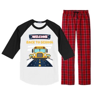 School Bus Driver Teachers Students Welcome Back To School Raglan Sleeve Pajama Set