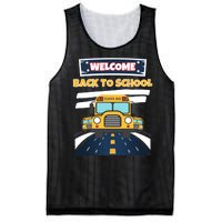 School Bus Driver Teachers Students Welcome Back To School Mesh Reversible Basketball Jersey Tank