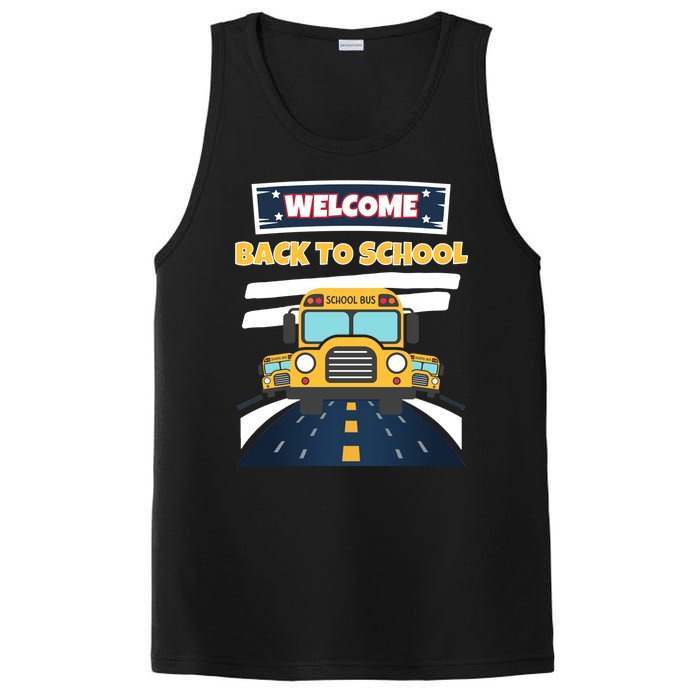 School Bus Driver Teachers Students Welcome Back To School PosiCharge Competitor Tank