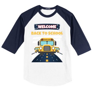 School Bus Driver Teachers Students Welcome Back To School Baseball Sleeve Shirt