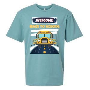 School Bus Driver Teachers Students Welcome Back To School Sueded Cloud Jersey T-Shirt