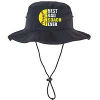 Softball Best Dad Coach Ever Retro Father Softball Coach Dad Legacy Cool Fit Booney Bucket Hat