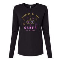 Student By Day Gamer By Night Womens Cotton Relaxed Long Sleeve T-Shirt