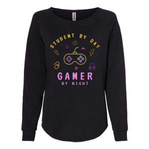 Student By Day Gamer By Night Womens California Wash Sweatshirt