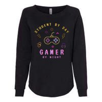 Student By Day Gamer By Night Womens California Wash Sweatshirt