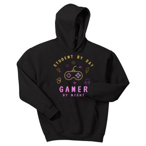 Student By Day Gamer By Night Kids Hoodie