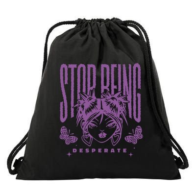 Stop Being Desperate Sassy Doll Drawstring Bag