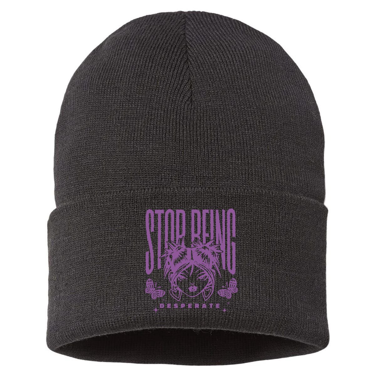Stop Being Desperate Sassy Doll Sustainable Knit Beanie