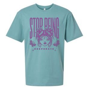 Stop Being Desperate Sassy Doll Sueded Cloud Jersey T-Shirt