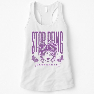 Stop Being Desperate Sassy Doll Womens Tank Top