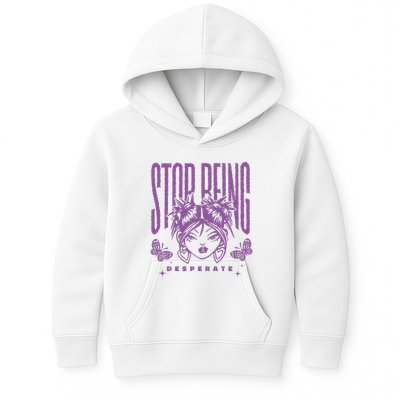 Stop Being Desperate Sassy Doll Kids Hoodie