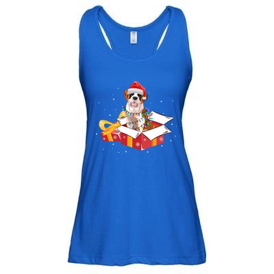 Saint Bernard Dog Christmas Is Box Gift Dog Light Tree Xmas Gift Ladies Essential Flowy Tank