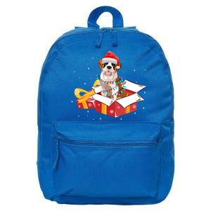 Saint Bernard Dog Christmas Is Box Gift Dog Light Tree Xmas Gift 16 in Basic Backpack