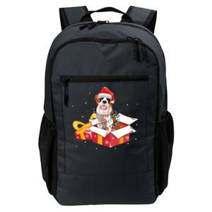 Saint Bernard Dog Christmas Is Box Gift Dog Light Tree Xmas Gift Daily Commute Backpack