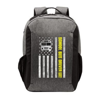 School Bus Driver American Flag School Bus Driver Vector Backpack