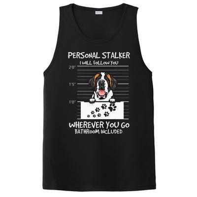 Saint Bernard Dog Mother's Day Personal Stalker Dog Lover PosiCharge Competitor Tank