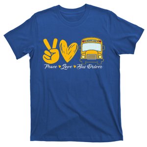 School Bus Driver Peace Love Bus Driver Driving Bus T-Shirt