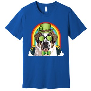 St Bernard Dog Leprechaun Funny St Patricks Day Gift Premium T-Shirt