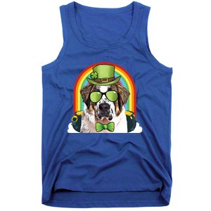 St Bernard Dog Leprechaun Funny St Patricks Day Gift Tank Top