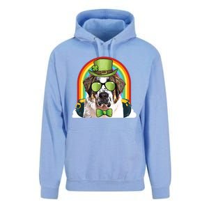 St Bernard Dog Leprechaun Funny St Patricks Day Gift Unisex Surf Hoodie