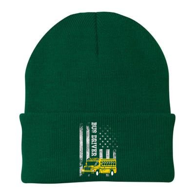 School Bus Driver American Flag For School Bus Driver Knit Cap Winter Beanie