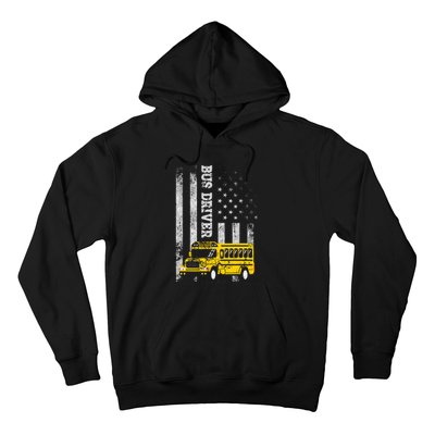 School Bus Driver American Flag For School Bus Driver Hoodie