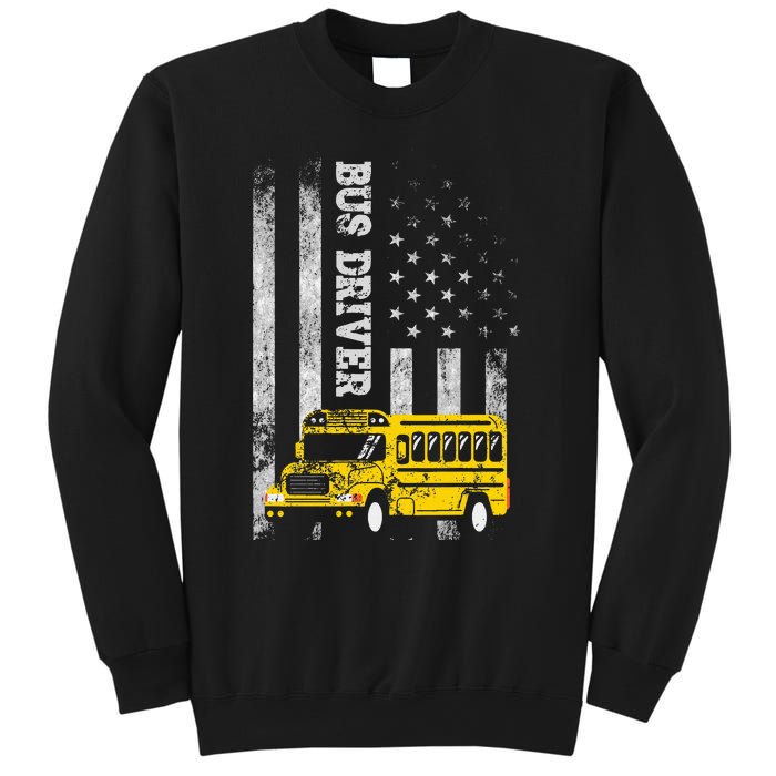 School Bus Driver American Flag For School Bus Driver Sweatshirt