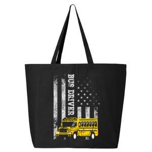 School Bus Driver American Flag For School Bus Driver 25L Jumbo Tote