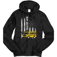 School Bus Driver American Flag For School Bus Driver Tie Dye Hoodie