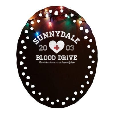 Sunnydale Blood Drive Ceramic Oval Ornament