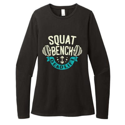 Squat Benchpress Deadlift Powerlifter Gift Womens CVC Long Sleeve Shirt