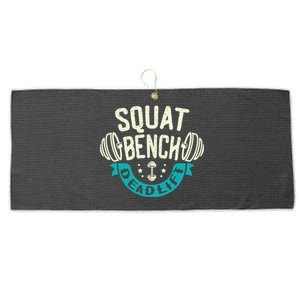 Squat Benchpress Deadlift Powerlifter Gift Large Microfiber Waffle Golf Towel