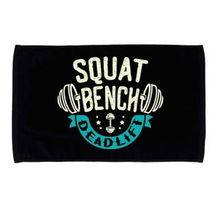 Squat Benchpress Deadlift Powerlifter Gift Microfiber Hand Towel