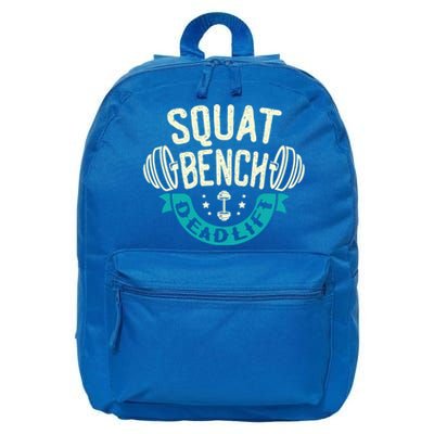 Squat Benchpress Deadlift Powerlifter Gift 16 in Basic Backpack