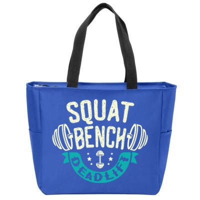 Squat Benchpress Deadlift Powerlifter Gift Zip Tote Bag